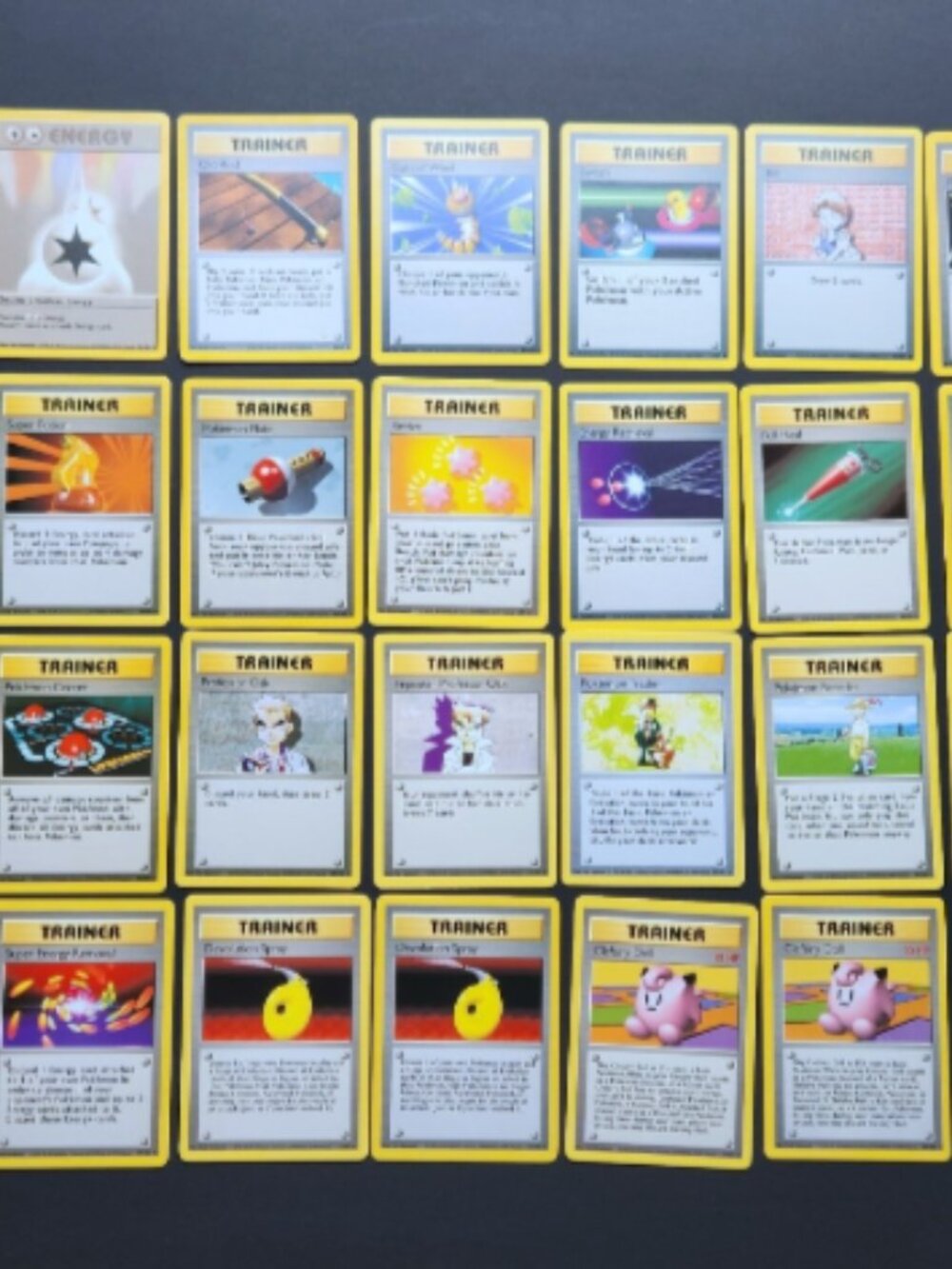 Pokemon Base Set Trainer Lot 36 Cards WOTC 16 Rares Double Colorless Energy LP